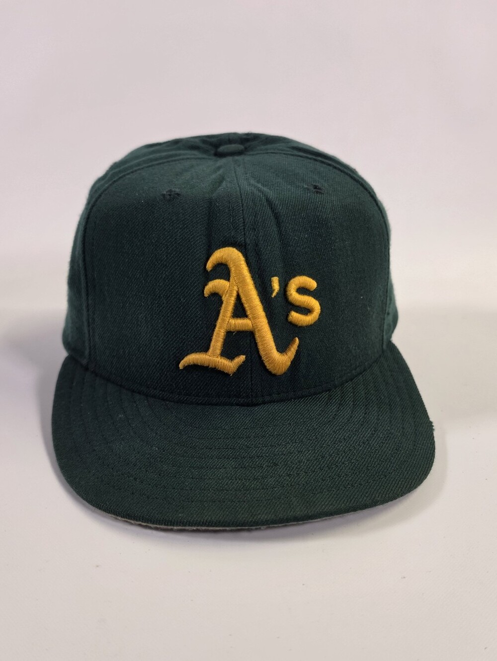 VTG 90s Oakland A's New Era 59FIFTY Hat Diamond Collection 7 3/8 Wool USA Thrash